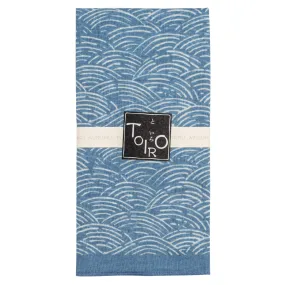 Blue Seikaiha Cotton Japanese Handkerchief