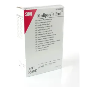 3M 3566E Medipore   Pad Soft Cloth Adhesive Wound Dressing 10cm x 10cm