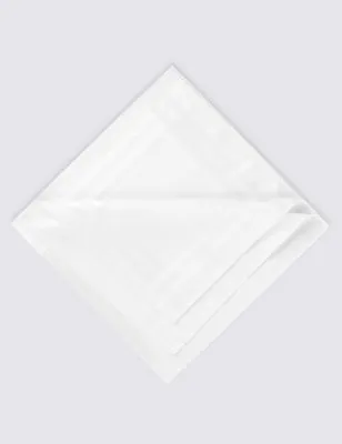 7 Pack Supima Cotton Handkerchiefs with Sanitized Finish