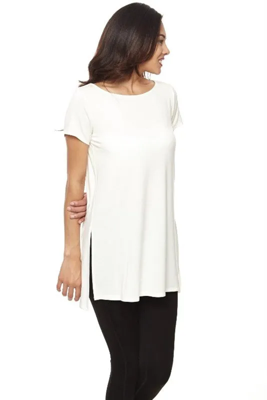 Bamboo Side-Slit Tee