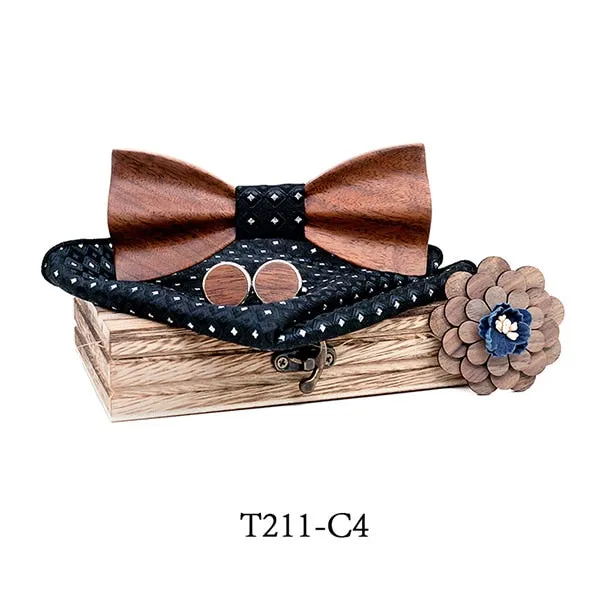 Bowen Wooden Bow Tie Set