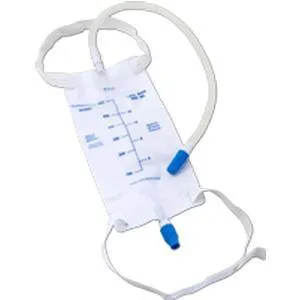 Cardinal Health Leg Bag with Twist Valve, 18" Tubing and Straps, 600 mL