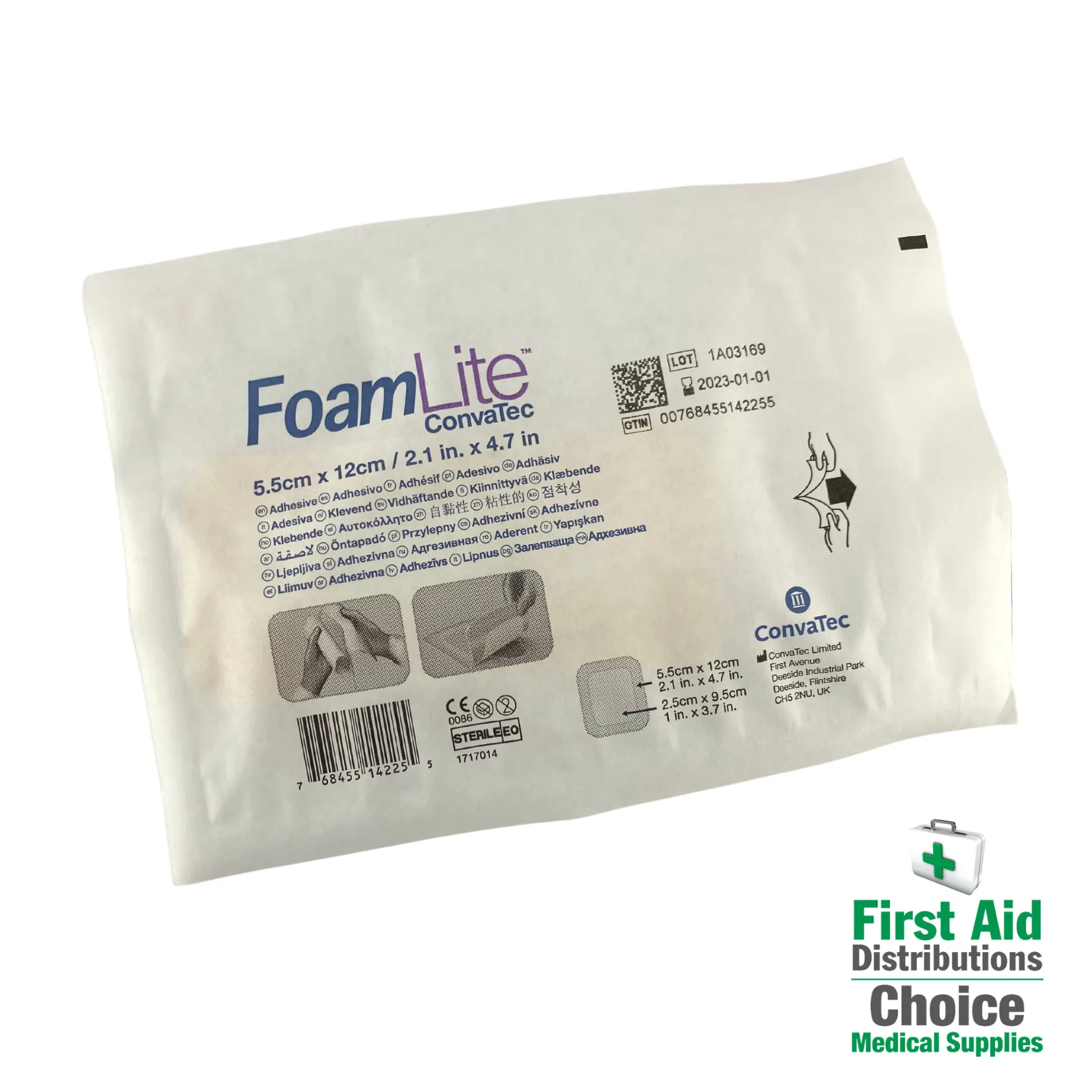 CLEARANCE Foam Lite ConvaTec 5.5cm x 12cm (1)