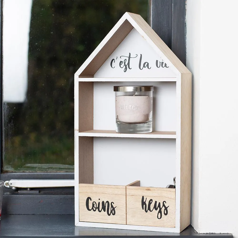 Coins and Keys Storage Rack - White