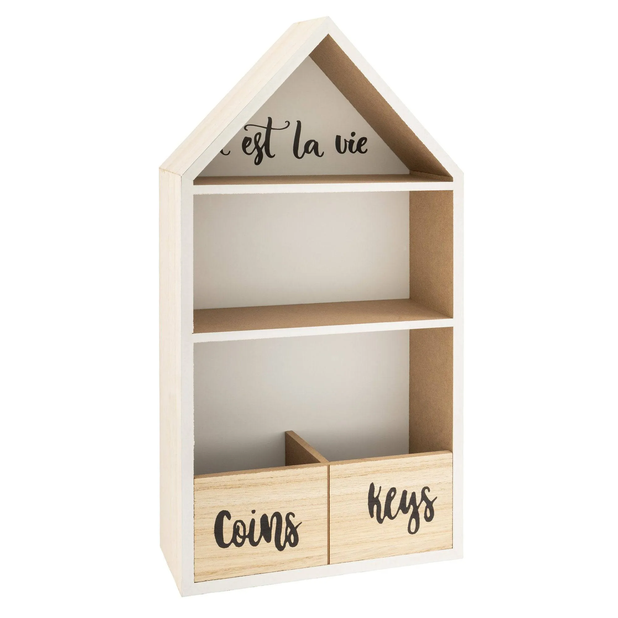 Coins and Keys Storage Rack - White