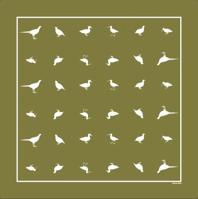 'Game Birds' 100% Cotton Bandana