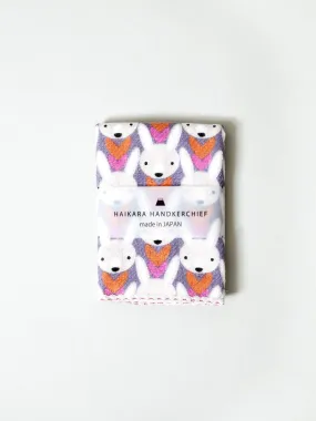 Haikara Little Handkerchief, Pink Bunny