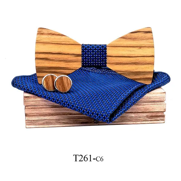 Hector Wooden Bow Tie Set