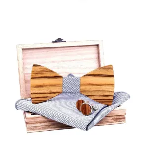 Hector Wooden Bow Tie Set