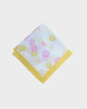 Japanese Handkerchief, Classic, Yellow and Pink Kiku