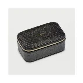 Jewellery Box Mini Black Croc