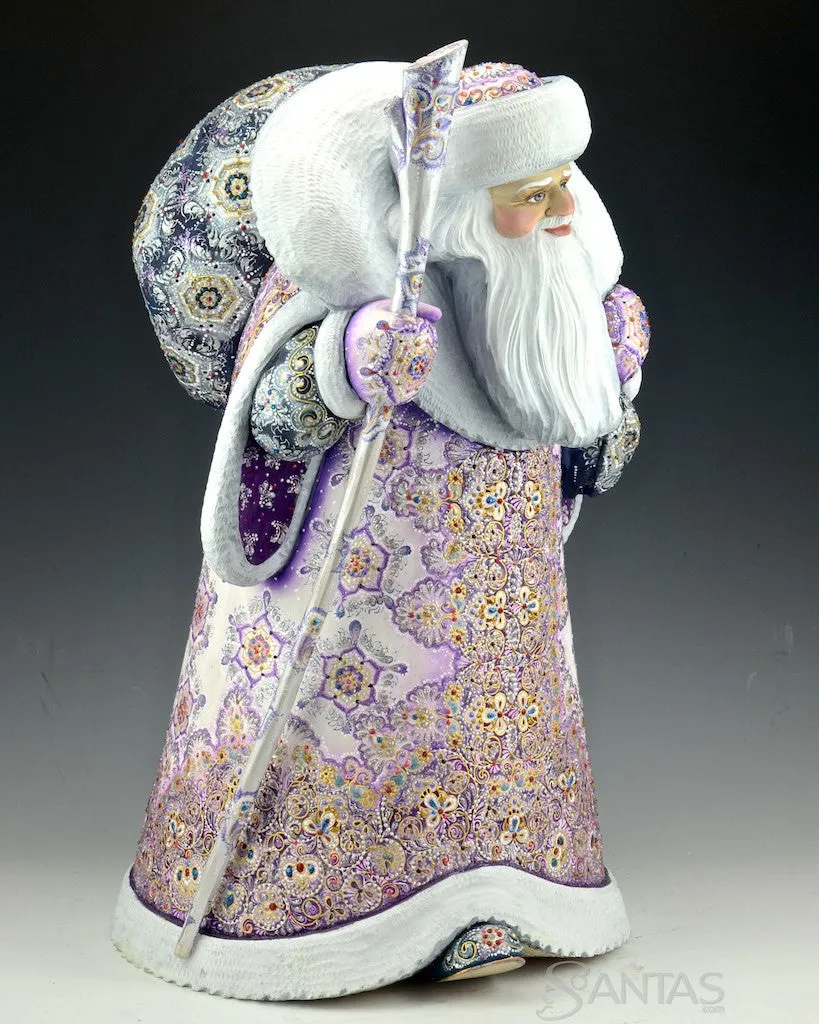 Large Lavender Elegant Russian Santa