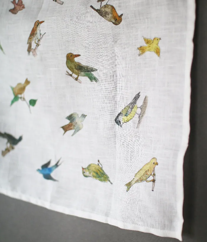 Linen Handkerchief {Birds}