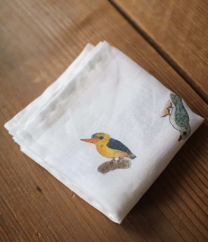 Linen Handkerchief {Birds}