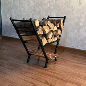 Portable V Shaped Metal Wood Rack