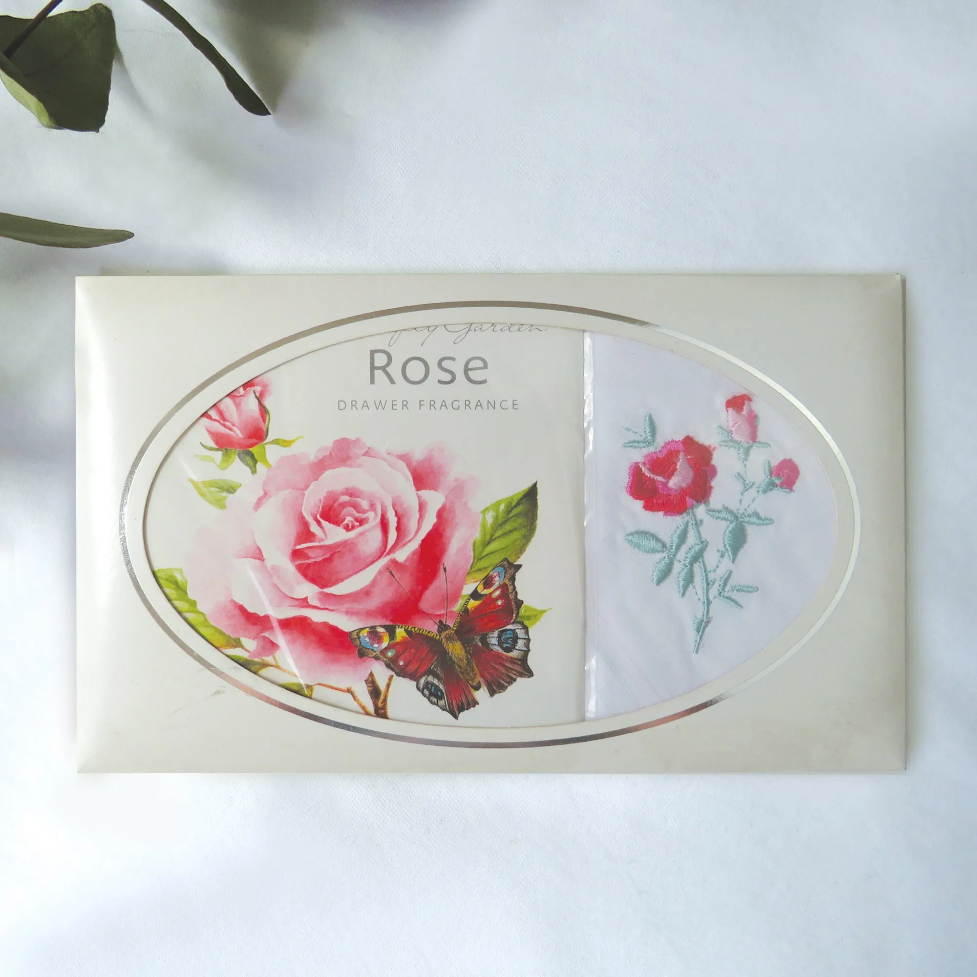 Rose Cotton Handkerchief & Fragrance Sachet Set