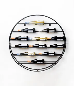 Round Wall Mounted Wine Rack