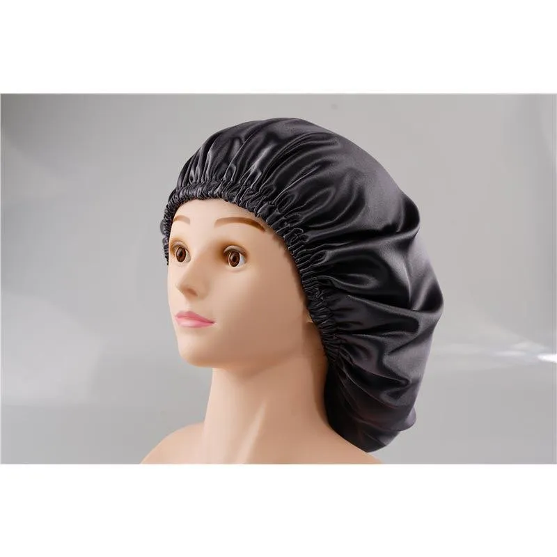 Silk Hair Bonnet - Double side no edge - Dark Grey