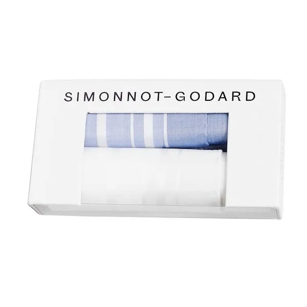 Simonnot Godard Pocket Square 2 Pack (Box Set)