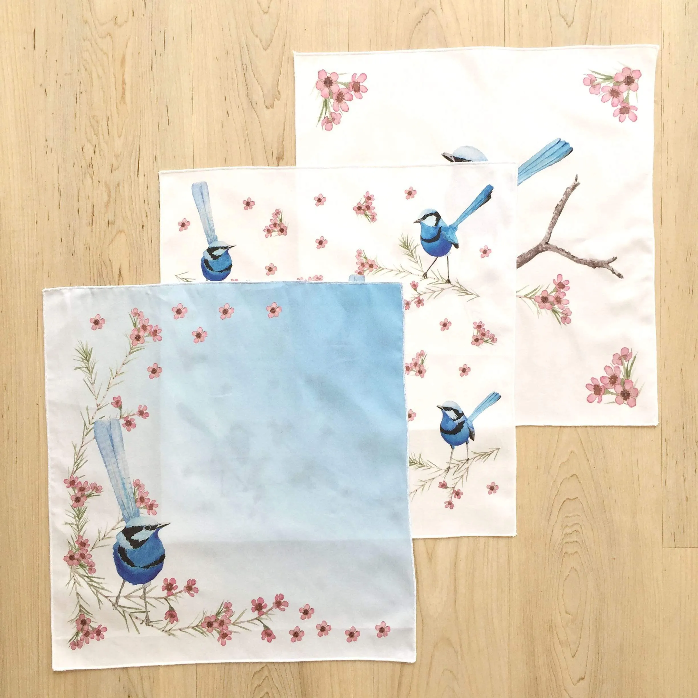 Splendid Blue Wren Handkerchief 3 pack