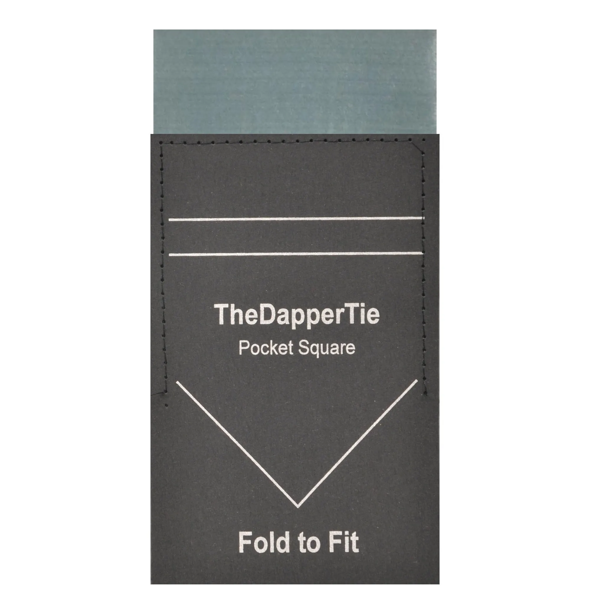 TheDapperTie - Men's Solid Color Satin Flat Pre Folded Pocket Square on Card