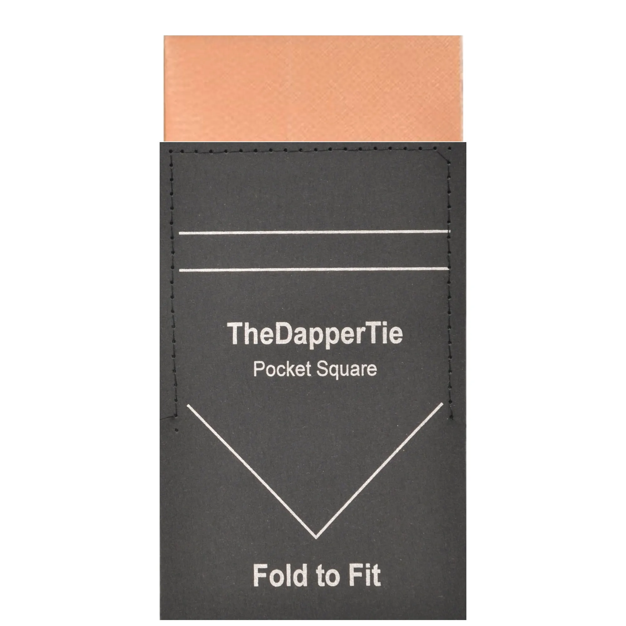 TheDapperTie - Men's Solid Color Satin Flat Pre Folded Pocket Square on Card