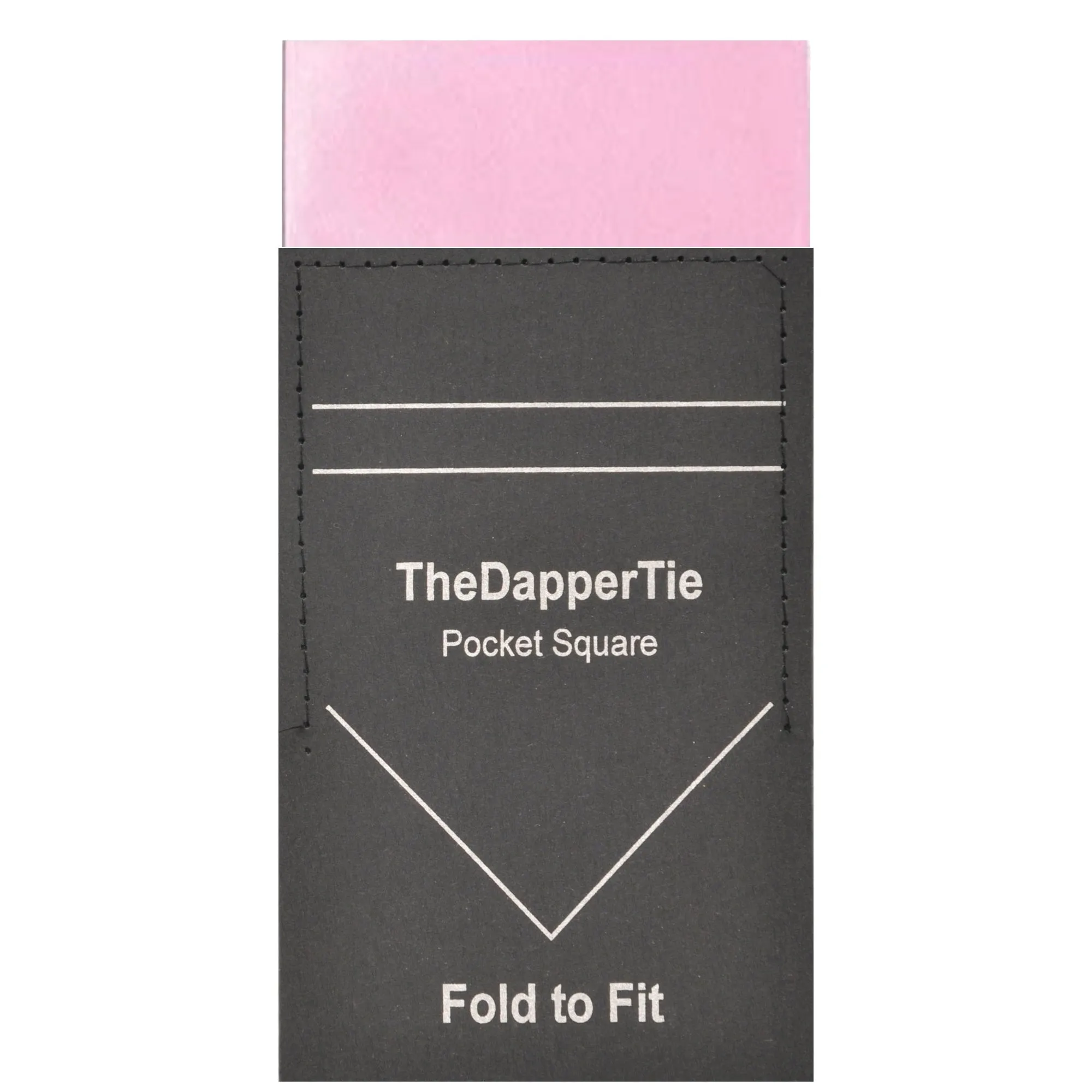 TheDapperTie - Men's Solid Color Satin Flat Pre Folded Pocket Square on Card