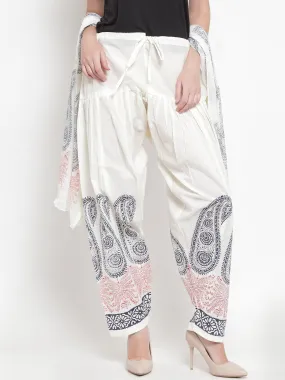 Women'S Off-White Printed Salwar Dupatta